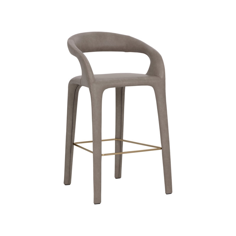 Atika Upholstered Stool with Metal Frame, Bar Stool (29.75" Seat Height)