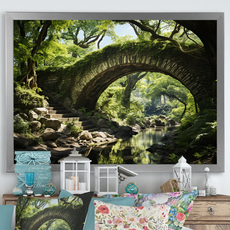 «USA Central Park Serenity», reproduction sur toile, H 30 po x l 40 po x P 1,5 po, Cadre simple argenté