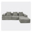 Canapé modulaire à compression avec méridienne confortable, canapé en forme de L sans siège avec assise profonde, canapé-lit modulaire minimaliste pour salon, salon, appartement, velours côtelé (102,4 x 66,9 x 24,8 pouces)-1778465834