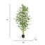 Arbre de bambou artificiel 6 pi Real Touch en pot noir
