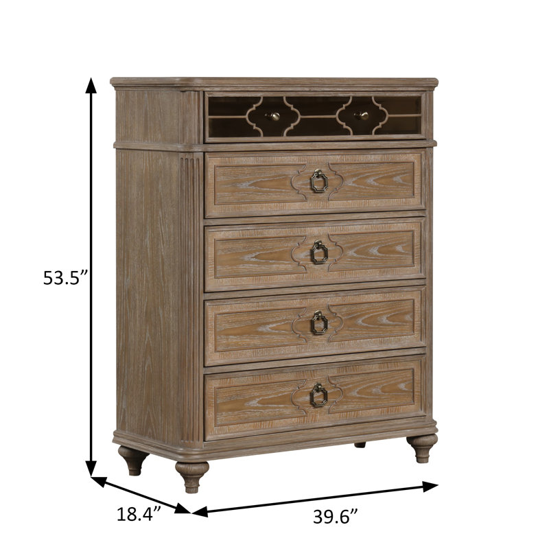 Commode transitionnelle Lyris, chêne rustique