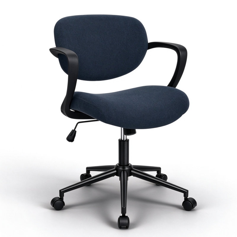 Chaise de bureau de conférence réglable avec roulettes, siège et dossier rembourrés
