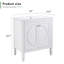 Meuble-lavabo blanc de 30 po sans assemblage requis avec lavabo en céramique, deux portes à fermeture en douceur et tablette réglable, style campagne moderne