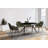 Senath Modern Dining Table with 55" Glass Top and Stainless Steel Base-94455566