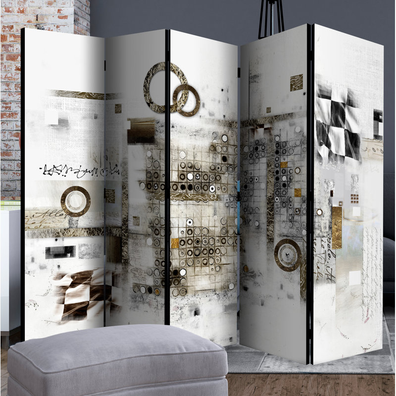 Khacheres 172cm H Solid Wood Folding Room Divider, 5