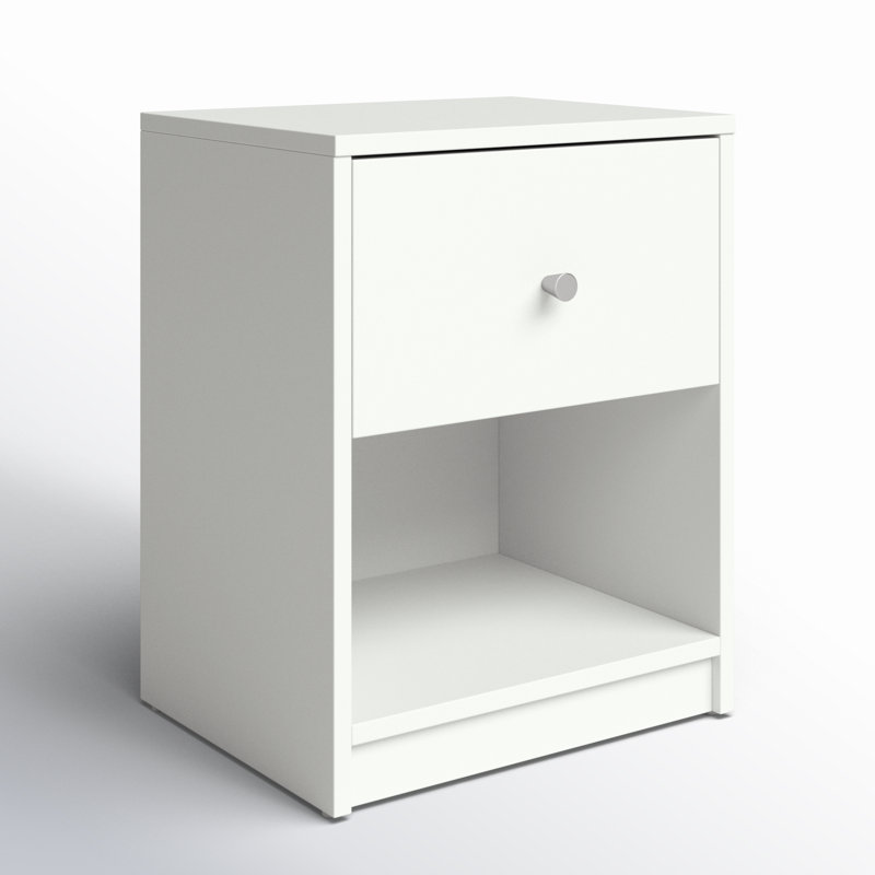 Clanton Small-Space 1 - Drawer Nightstand, White