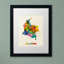 « colombie map », impression encadrée-40185146-22541595