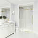 Elan E-Class 60-64" W x 76" H Sliding Frameless Shower Door with 3/8" Clear Glass