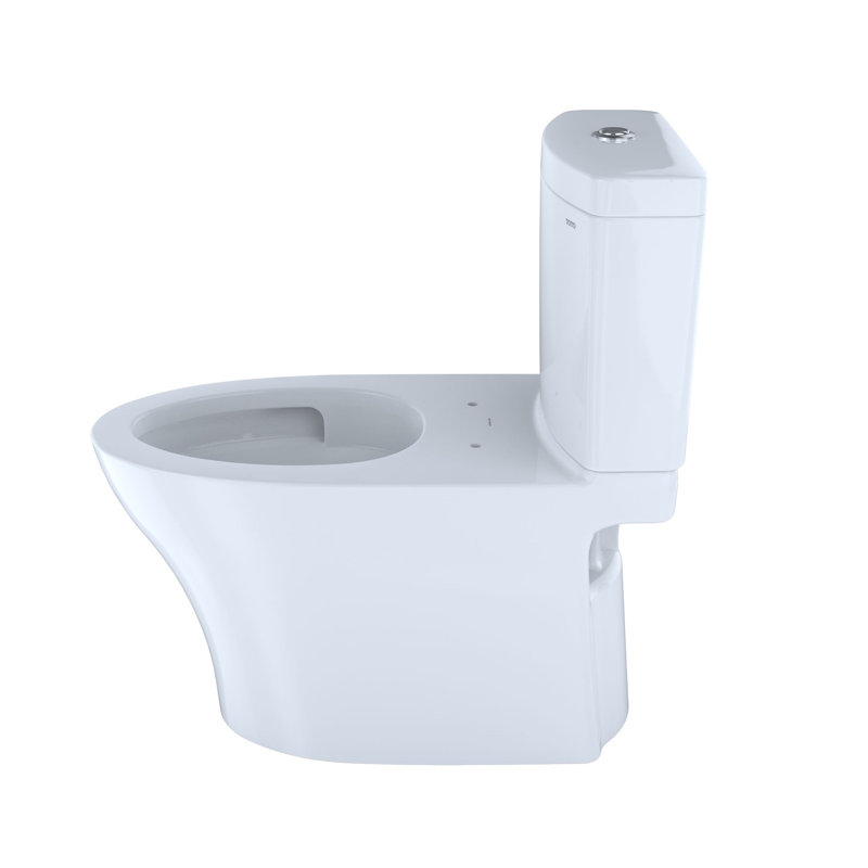 White Elongated Dual Flush Two-Piece Toilet with Tornado Flush