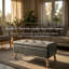 Banc de rangement avec repose-pieds et plateau de rangement intégré, repose-pieds carré avec rangement-133458139-133458143