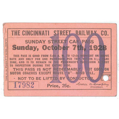 Pink Cincinnati Street Ticket - Wrapped Canvas Print