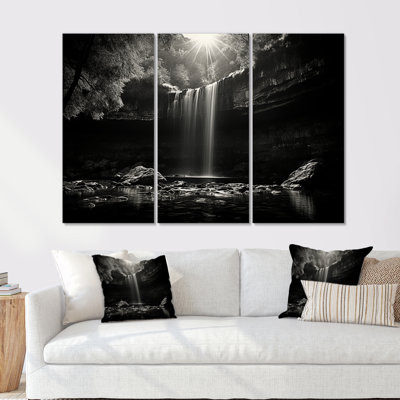 Waterfall Cliff Scenery I - Waterfall Wall Art Set