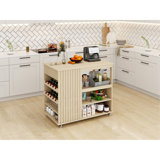 Versatile Kitchen Island Cart With Smooth Functionality And Stylish Design