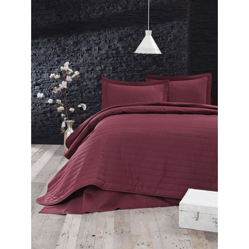 Ensemble de couvre-lit Haledon, Marron