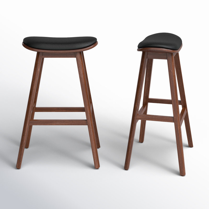 Tabouret de comptoir en bois massif Eric
