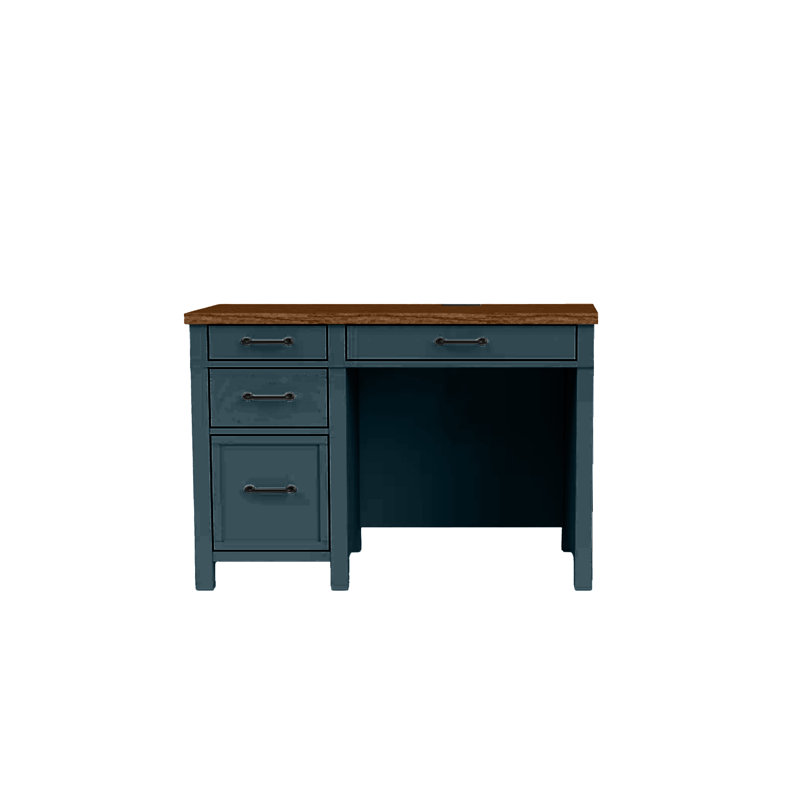 Bureau d'ordinateur moderne à deux tons, Bleu marine