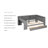 Full Size Multi-Functional Platform Bed - Upholstered Bed with Storage Shelves, Drawers, Charging Station, LED Headboard & Built-in Desk (550 lb Capacity)-1406893143-1406893137