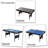 Table multi-jeux polyvalente de style moderne avec plateaux de conversion multiples 3 en 1 pour table de billard, table de billard, jeux de table, tennis de table