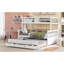 Lit simple superposé simple avec lit gigogne simple, lit superposé séparable avec tiroirs pour la chambre à coucher - Blanc-643436754
