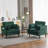 Mid-Century Modern Corduroy Barrel Accent Chair -914958861