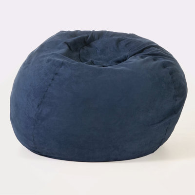 5-Foot Comfortable High-Density Shredded Foam Bean Bag Chair For Kids And Adults, With Removable Microsuede Cover, Ideal Reading And Bedroom Floor Lounge