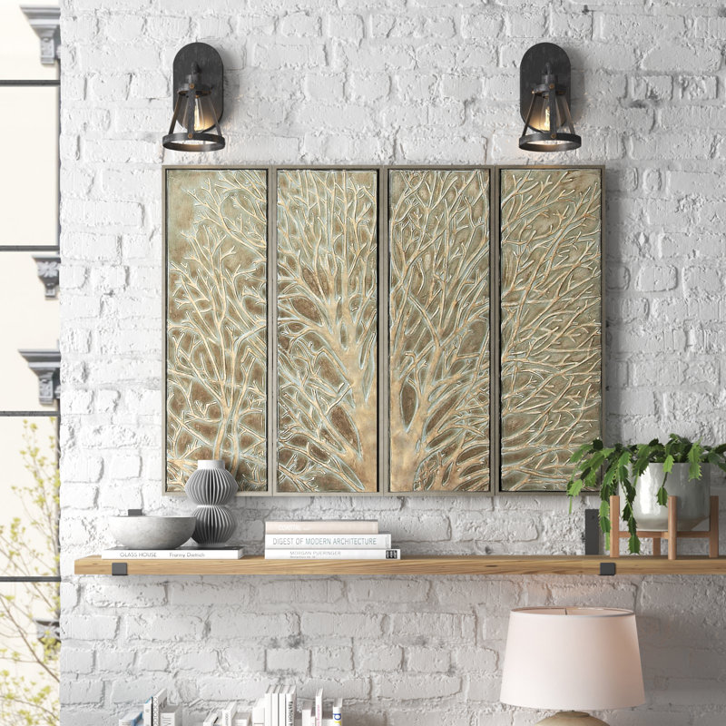 Traditional Plants & Flowers Wall Decor on Metal