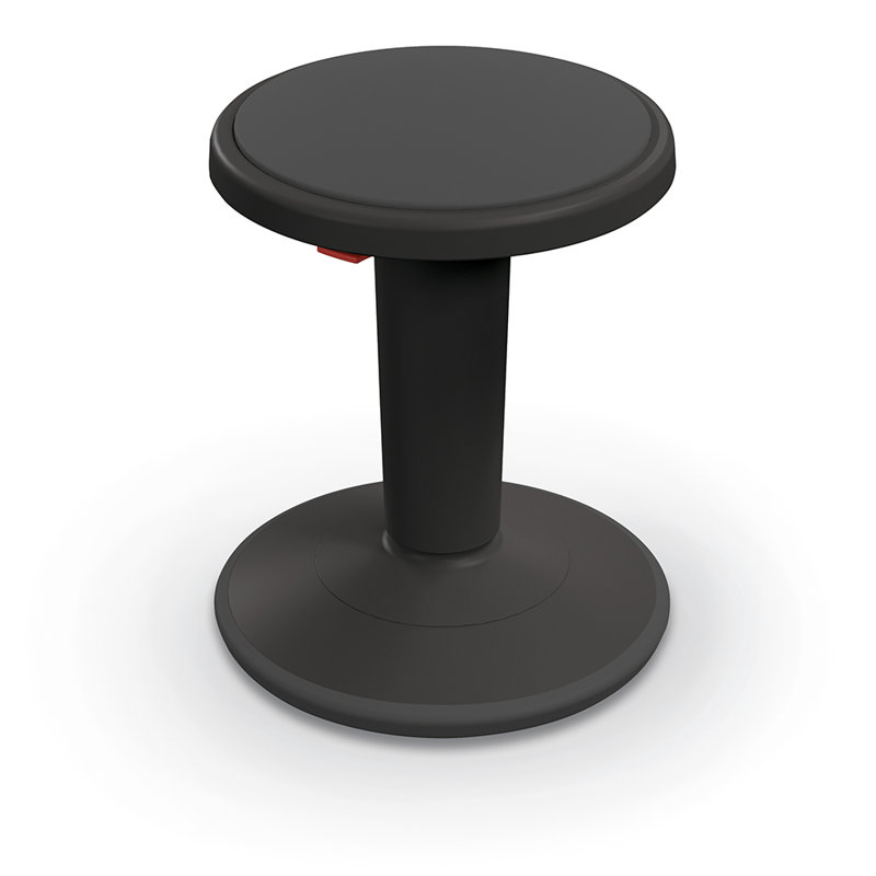 Tabouret actif à hauteur réglable Adelmina, H 18 po, Noir, noir, noir, noir