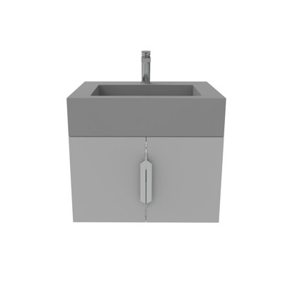 Ensemble de meuble-lavabo mural moderne flottant 24 po Nile