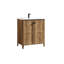 Meuble-lavabo de plancher pliant breveté de 30 po avec lavabo en céramique, armoire autoportante sans outil en 1 minute (chêne doré)-940489771