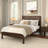 Sera Fluted Solid Wood Full Bed-317178118
