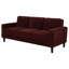 Canapé 3 places Rumi, accoudoirs sur rail, rembourrage en mousse rouge rouille 77 po-129099765