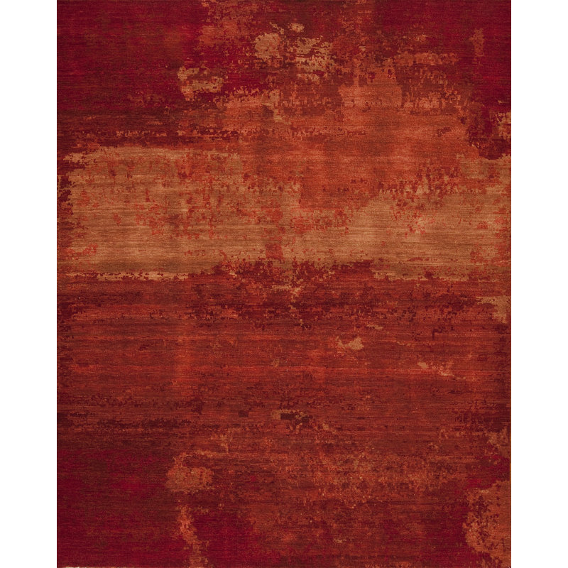 Whimsical One-of-a-Kind Rectangle 7'11" X 10' Hand Knotted Area Rug
