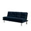 Futon en microfibre bleu marine 2 places convertible en lit