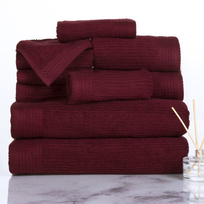 Ensemble de serviettes de bain 10 pièces Airyonna - Luxueux ensemble de serviettes de salle de bain 100% coton
