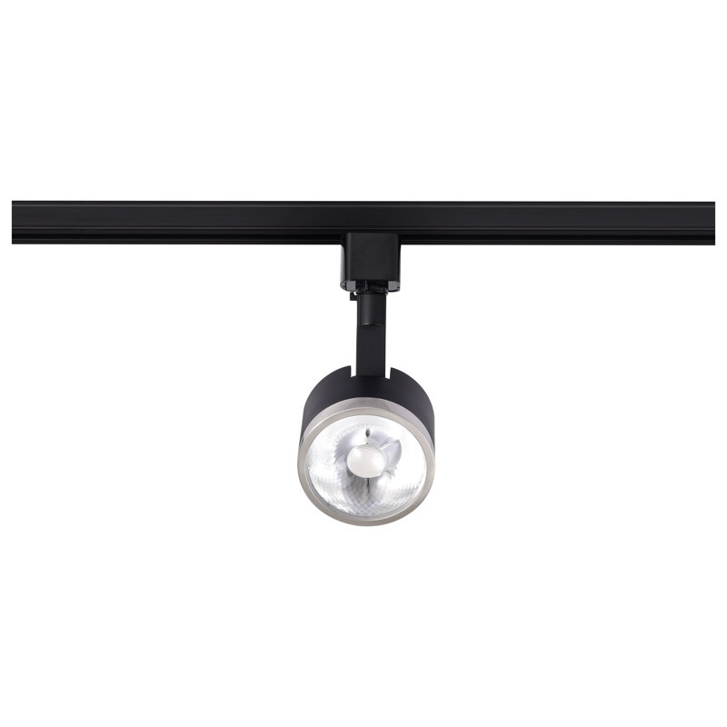 Tête de rail d'éclairage Nuvo Lighting, 24°, Noir mat / nickel brossé