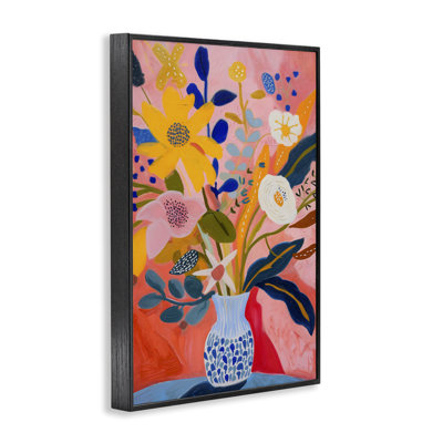 Vibrant Joyful Bouquet Framed Giclee, design by LSR Creative Studio