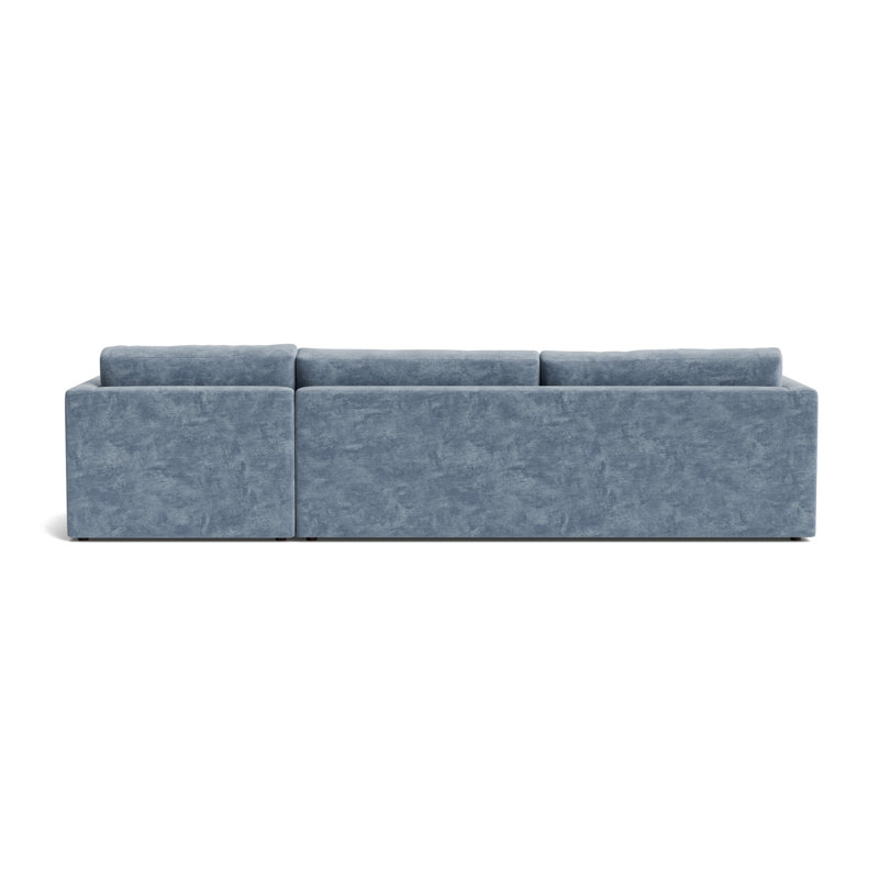 Haywood Right Chaise Sectional, Vintage Chenille - Smoky Blue