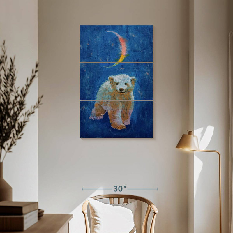 Brampt Polar Bear Cub, 57" H x 36" W