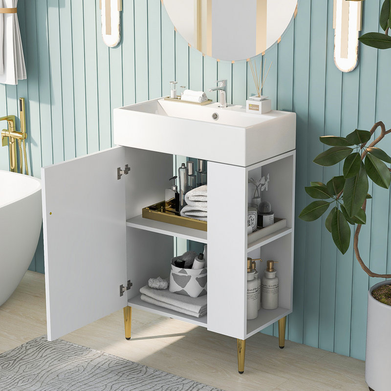 [Armoire seulement] Meuble-lavabo de 21,6 po, blanc (lavabo non inclus) (SV000006AAE)