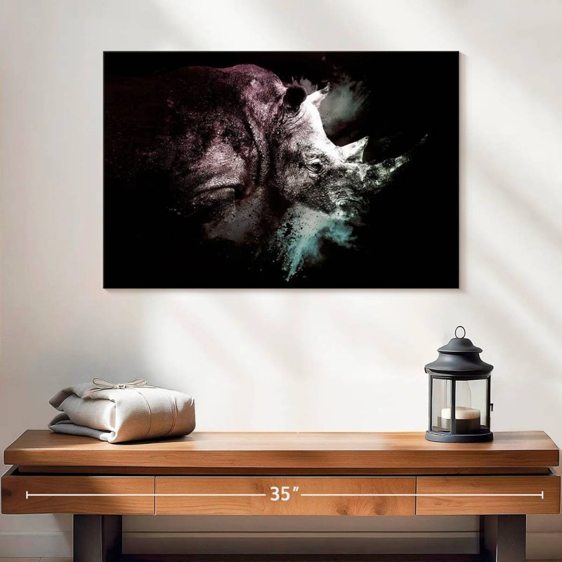 Brampt Wild Explosion - The Rhino, 16" H x 24" W