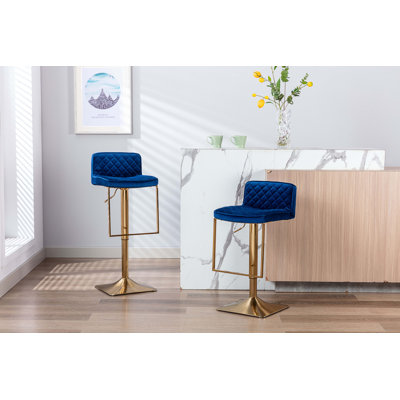Tabouret pivotant à hauteur réglable Aldegonde Zariyah