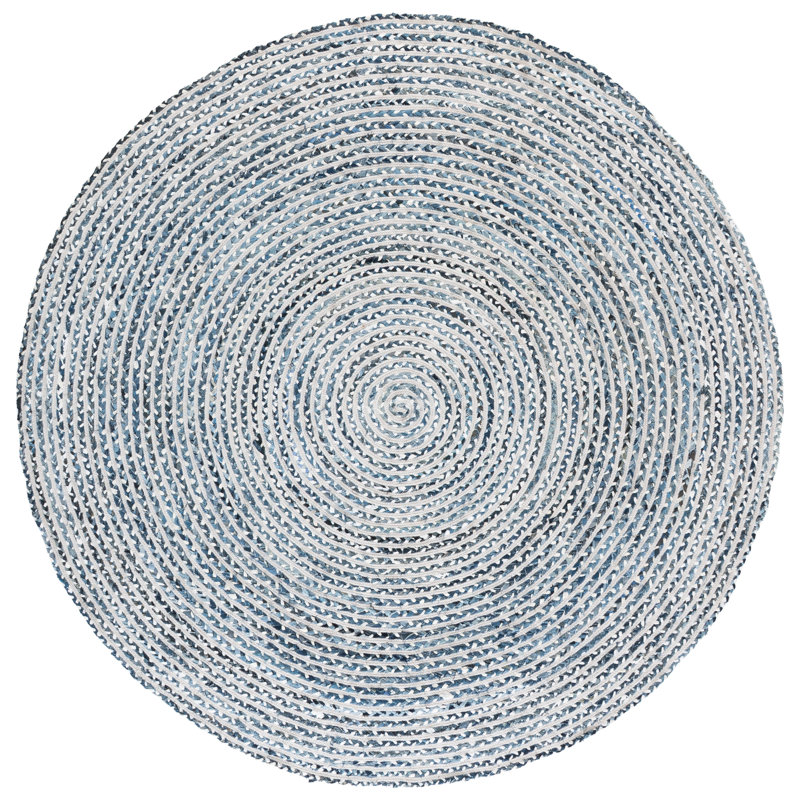 Braided Handmade Cotton Rug, Round 8'