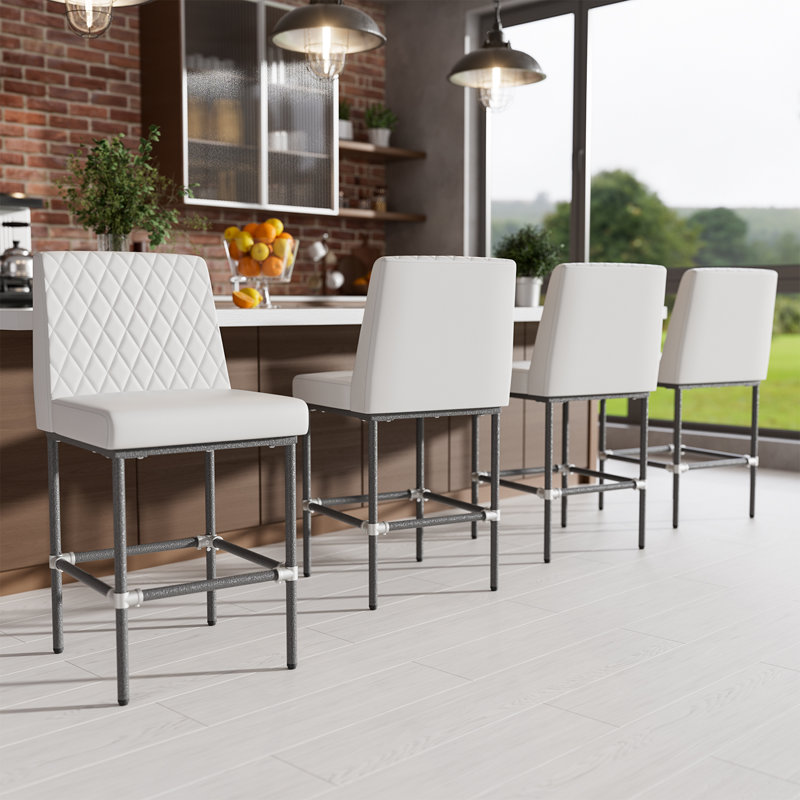 Terrey 24'' Counter Stool, White