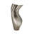 Sculptural Metal Table Vase for Home Decor - Decorative Flower Vase Accent for Living Room, Bedroom, or Shelf Display - Silver & Black-1659589194-1659589193