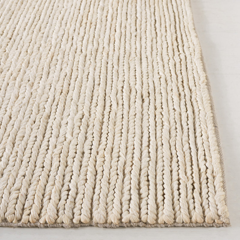 Ralph Lauren Ponderosa Jute, Cotton Solid Color Rug, Birch, Rectangle 10' x 14'