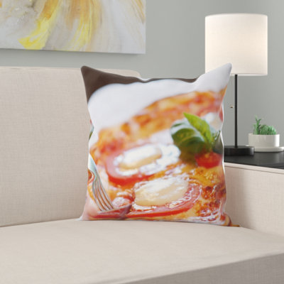 Housse de coussin et insert pizza carré