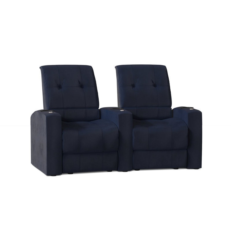 Siège de cinéma 71 po avec porte-gobelet Chrysander, Océan Smartsuede, Électrique