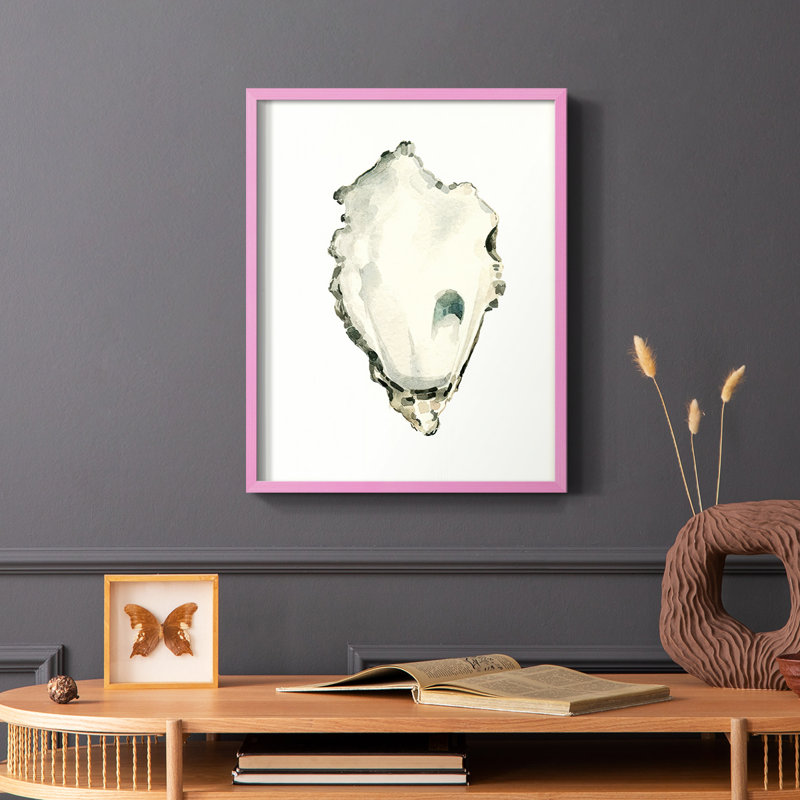 «Neutral Oyster Study IV», reproduction encadrée - bois massif, H 14 po x l 11 po, Brun