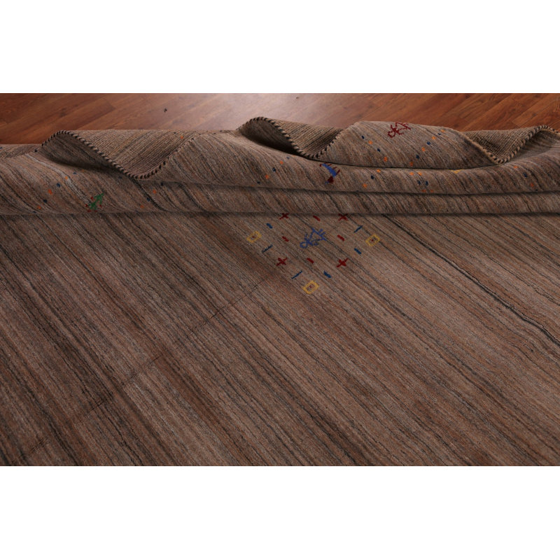 Striped Gabbeh Oriental Area Rug 8