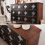 Armoire d'appoint en bois de noisette + bois massif noir